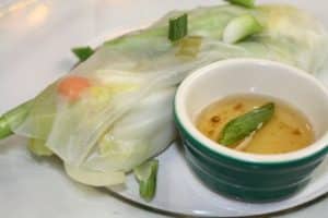 Vietnamese Vegetable Wraps with Honey-Vinegar Dressing