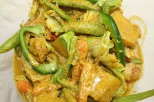 Vegetables in Red Curry and Coconut Milk