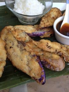 Japanese Eggplant Tempura with Dipping Soy Sauce