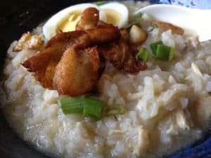 Arroz Caldo- Chicken and Rice Porridge in Ginger Broth