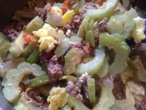 Ampalaya con Carne : Sauteed Beef with Bitter Melon