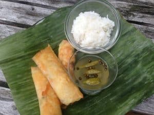 Lumpiang Tinapa: Fried Egg Rolls with Smoked Fish