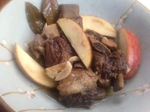 Adobo Beef Short Ribs with Apples