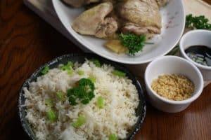 Hainanese Chicken Rice,Singapore-style