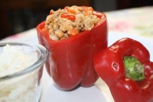 Filipino Relyeno- Stuffed Bell Peppers with Pork and Potatoes