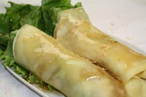 Lumpiang Sariwa – Filipino Fresh Vegetable Lumpia with Homemade Wrapper and Sweet Sauce