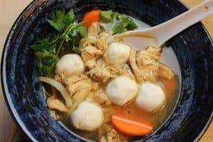 Chicken Stew Soup with Fluffy Dumplings