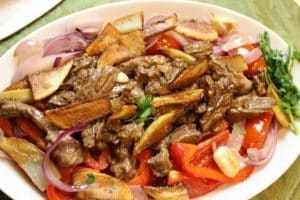 Lomo Saltado – Peruvian Beef Stir Fry with Soy Sauce and French Fries