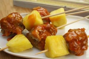 Sweet Sour Beef Meatballs with Pineapple
