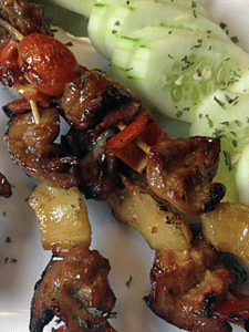 Grilled Pork Barbecue with Pineapple