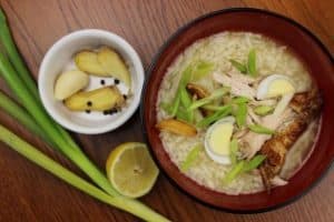 Filipino Arroz Caldo with Turkey or Chicken