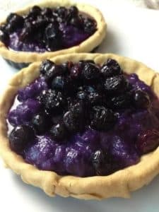 Ube and Blueberry Tarts