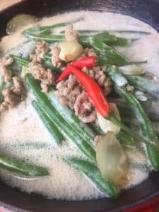 Gising-Gising -Spicy Green Beans and Pork with Coconut Milk