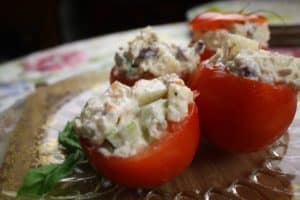 Tomatoes Stuffed with Apple-Walnut Salad Fillings