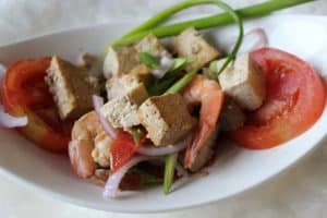 Tomatoes and Tofu with Shrimps