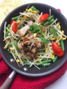 Togue Guisado – Mung Bean Sprouts and Vegetables Stir-fry