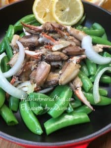 Crab Legs with Sugar Snap Peas in Lemon-Butter