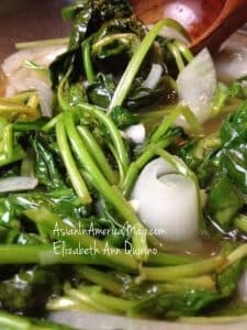 Dinengdeng –  Water Spinach In Fish Sauce