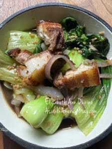 Bok Choy with Lechon Pork Belly
