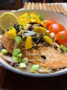 Salmon with Mango and Black Beans