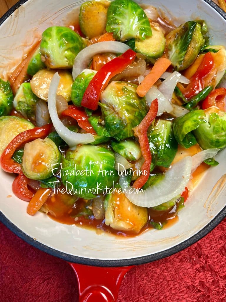 Brussels Sprouts with Sweet-Sour Sauce