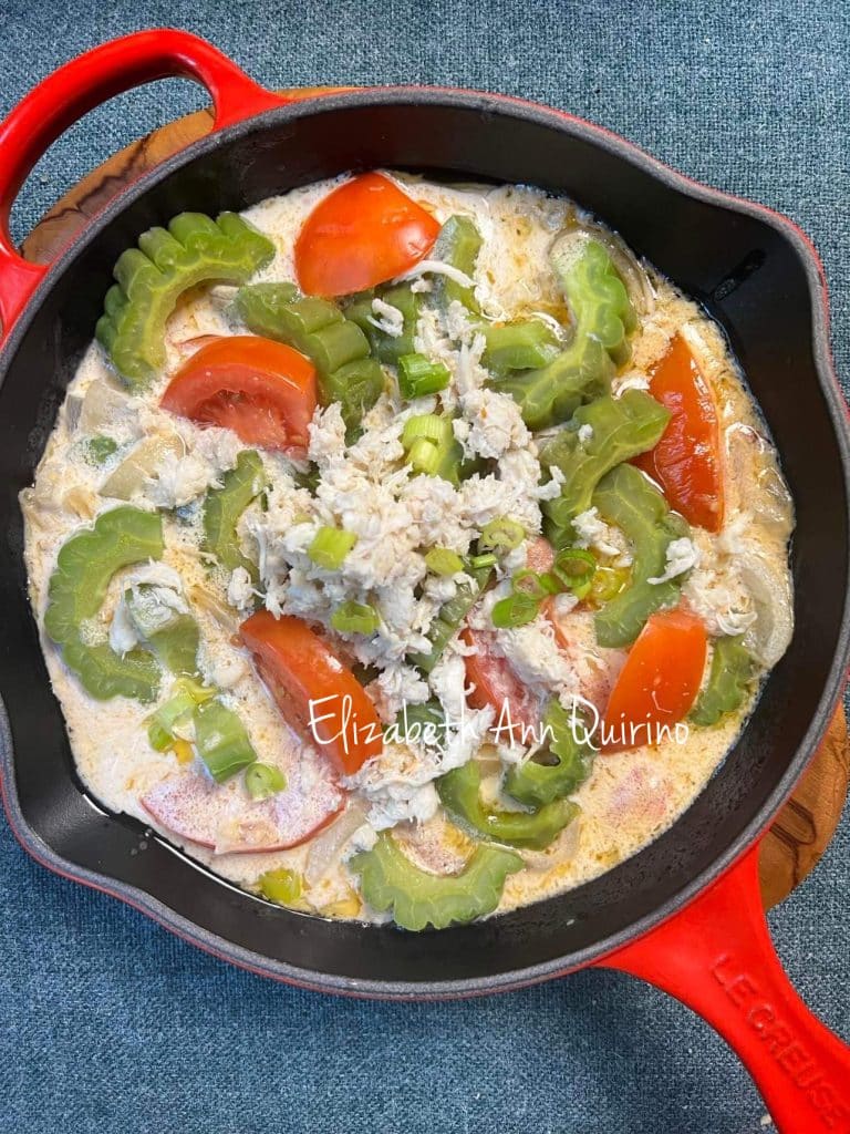 Ampalaya with Crab Meat and Gata