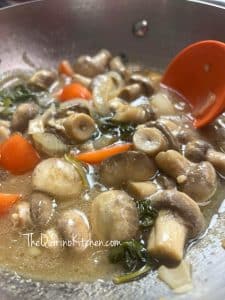Mushrooms and Spinach Adobo