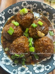 Lion’s Head Meatballs with Bulgogi Sauce